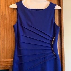 IT Beautiful Blue Party Dress w/Gold Zipper Accent